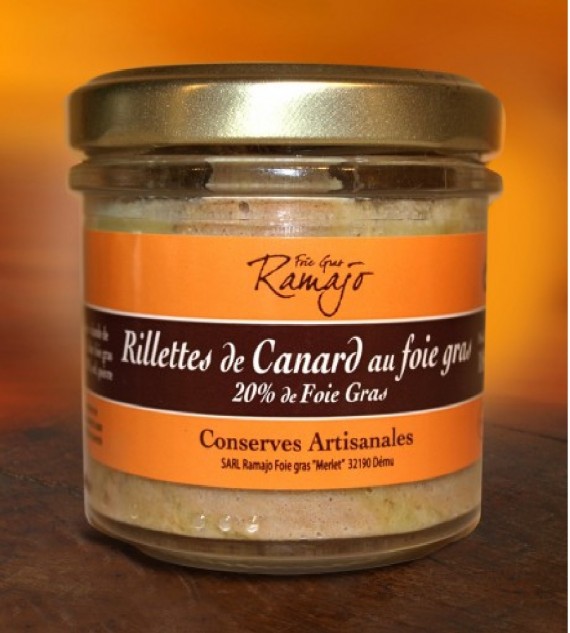 Duck rillettes with foie gras, 100 g